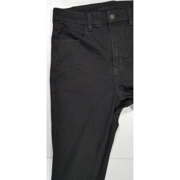 American Eagle The Dream Jean Black Stretch High Rise Jegging Women's 12 Regular - Picture 10 of 16